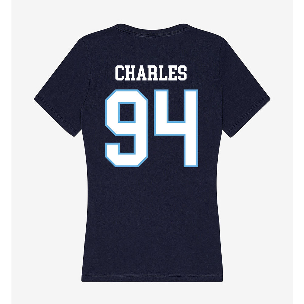 San Diego - NCAA Football : Mason Charles - Women's V-Neck T-Shirt-1