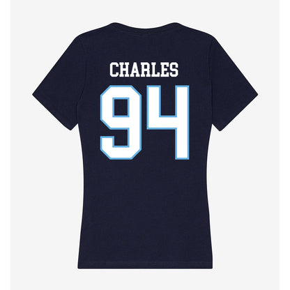 San Diego - NCAA Football : Mason Charles - Women's V-Neck T-Shirt-1