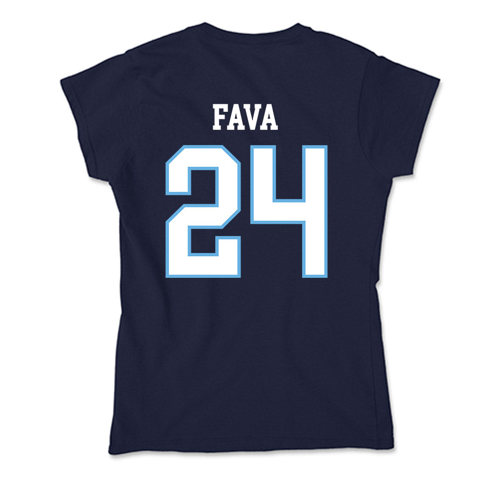 San Diego - NCAA Men's Soccer : Luca Fava - Soft Style Women’s T-Shirt-1