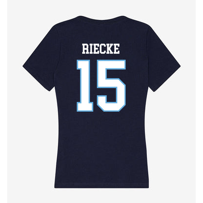 San Diego - NCAA Men's Soccer : Owen Riecke - Women's V-Neck T-Shirt-1