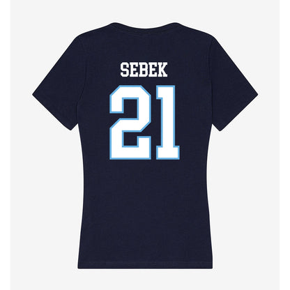 San Diego - NCAA Baseball : Caleb Sebek - Women's V-Neck T-Shirt-1