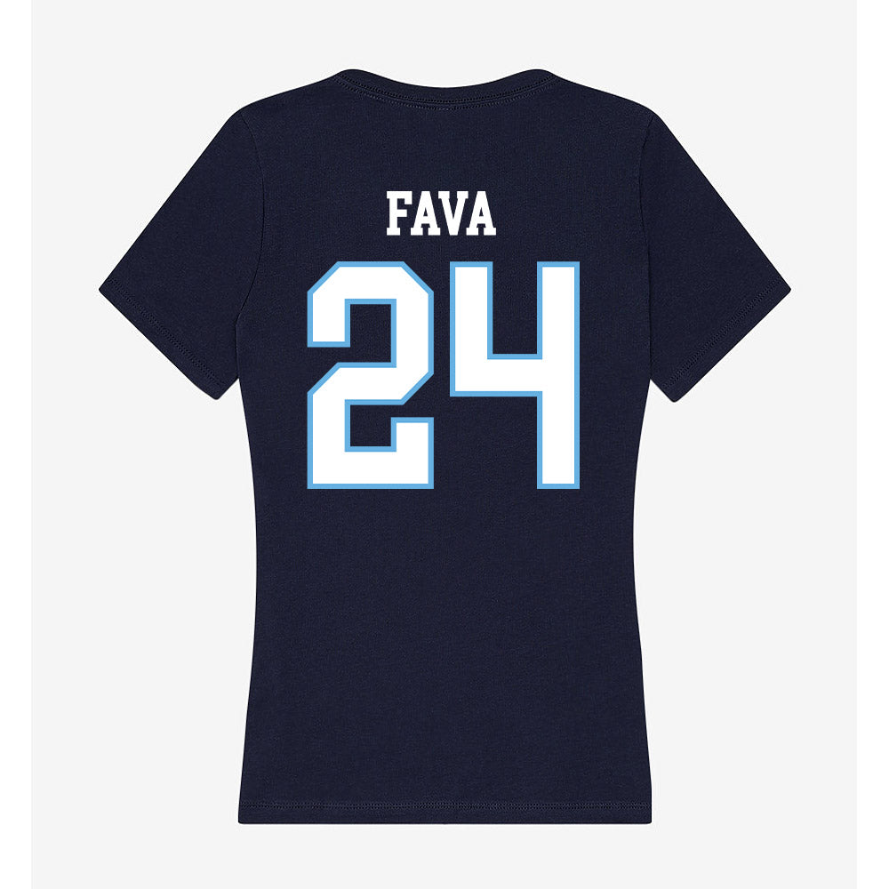 San Diego - NCAA Men's Soccer : Luca Fava - Women's V-Neck T-Shirt-1