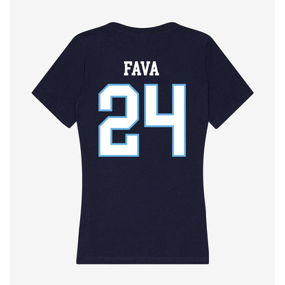 San Diego - NCAA Men's Soccer : Luca Fava - Women's V-Neck T-Shirt-1