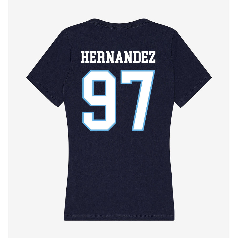 San Diego - NCAA Football : Diezel Hernandez - Women's V-Neck T-Shirt-1