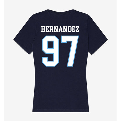 San Diego - NCAA Football : Diezel Hernandez - Women's V-Neck T-Shirt-1
