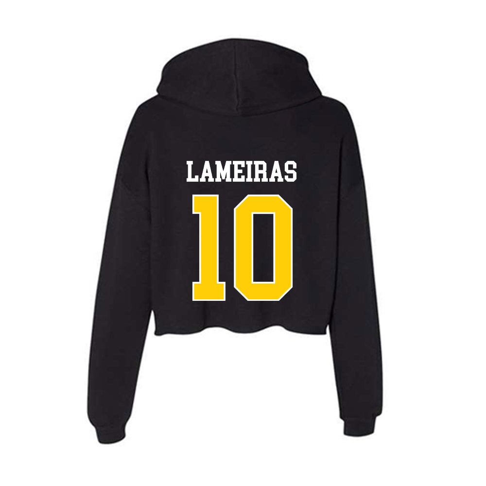Rollins - NCAA Men's Soccer : Pedro Lameiras - Women's Crop Fleece Hooded Sweatshirt-1