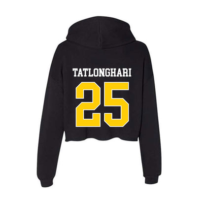 Rollins - NCAA Men's Soccer : Noah Tatlonghari - Women's Crop Fleece Hooded Sweatshirt-1
