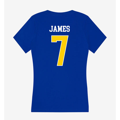 Rollins - NCAA Men's Basketball : Cheo james - Women's V-Neck T-Shirt-1