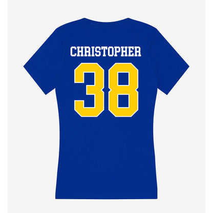 Rollins - NCAA Women's Lacrosse : Louisa Christopher - Women's V-Neck T-Shirt-1