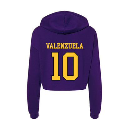 Montevallo - NCAA Women's Soccer : Shadia Valenzuela - Women's Crop Fleece Hoodie-1