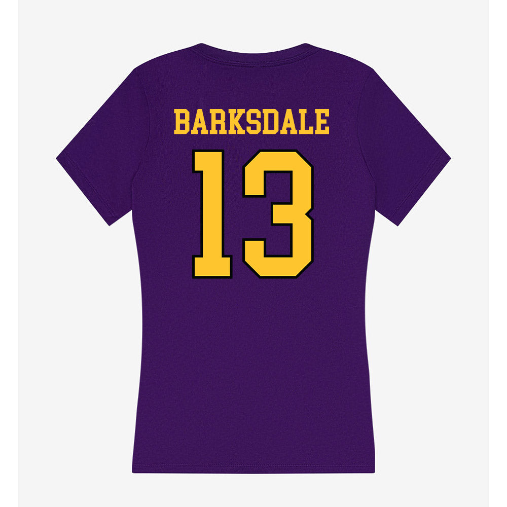 Montevallo - NCAA Men's Basketball : Adam Barksdale - Women's V-Neck T-Shirt-1