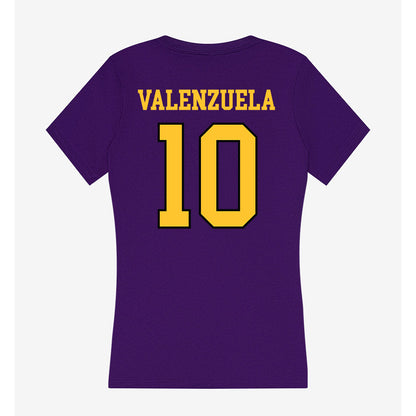 Montevallo - NCAA Women's Soccer : Shadia Valenzuela - Women's V-Neck T-Shirt-1