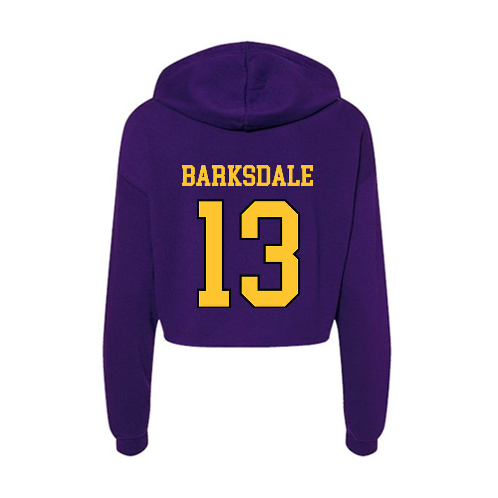 Montevallo - NCAA Men's Basketball : Adam Barksdale - Women's Crop Fleece Hoodie-1