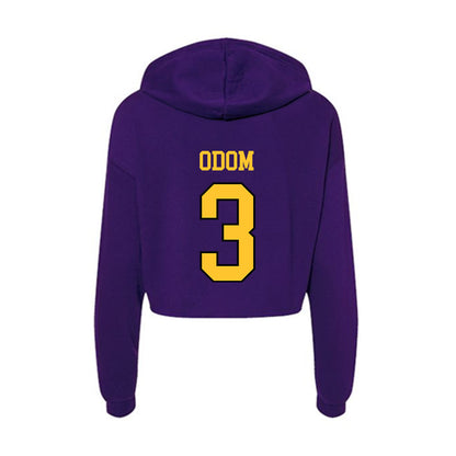 Montevallo - NCAA Men's Basketball : Ty Odom - Women's Crop Fleece Hoodie-1