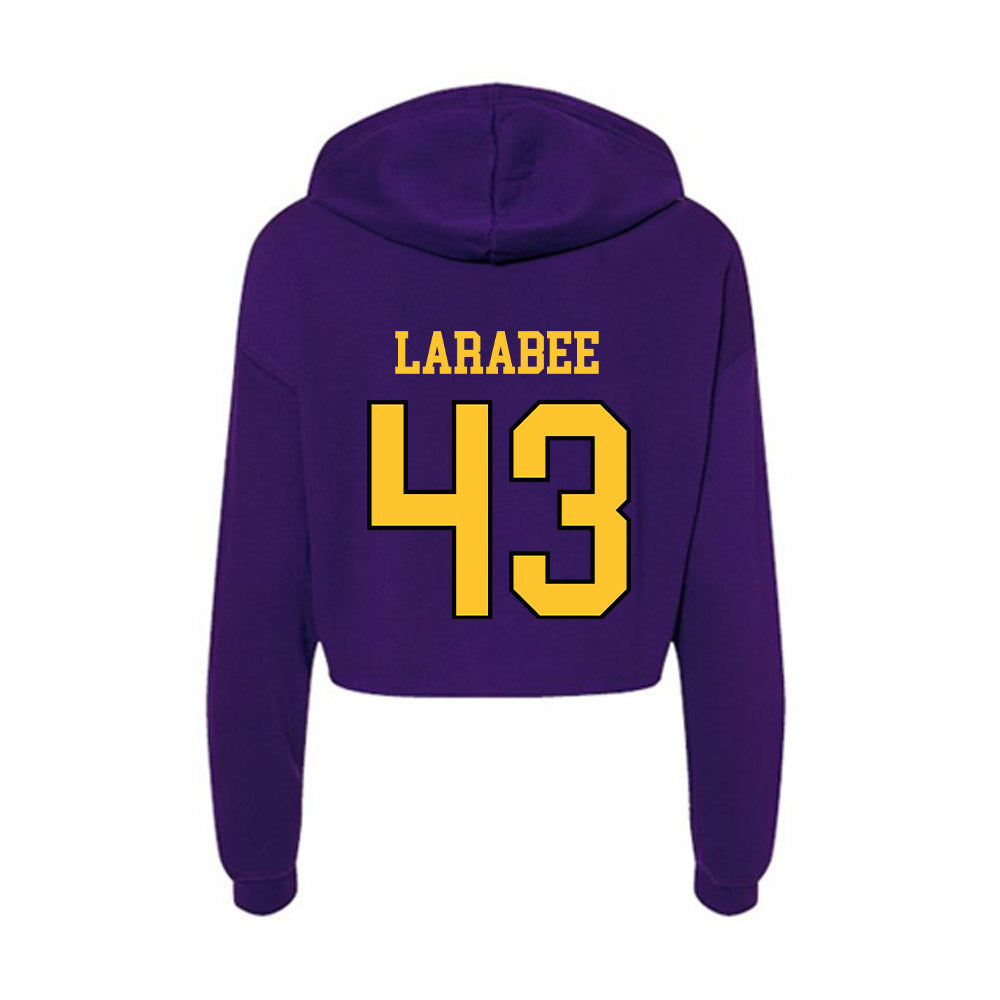 Montevallo - NCAA Men's Lacrosse : Brick Larabee - Women's Crop Fleece Hoodie-1