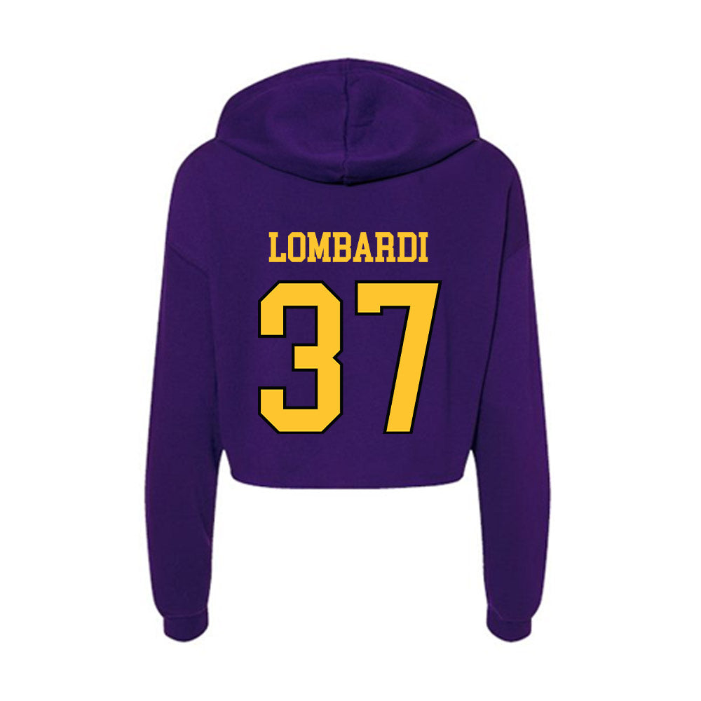 Montevallo - NCAA Men's Lacrosse : Frankie Lombardi - Women's Crop Fleece Hoodie-1