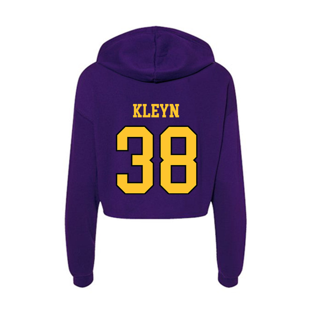 Montevallo - NCAA Baseball : Easton Kleyn - Women's Crop Fleece Hoodie-1