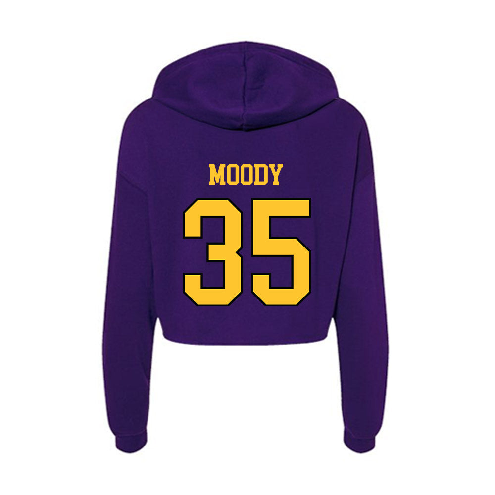 Montevallo - NCAA Men's Basketball : Miller Moody - Women's Crop Fleece Hoodie-1