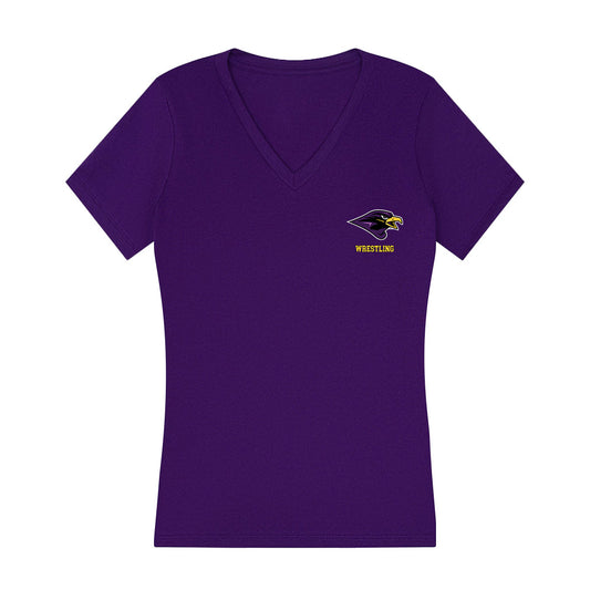 Montevallo - NCAA Wrestling : Jaxon Hudgins - Women's V-Neck T-Shirt-0