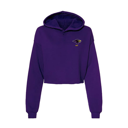 Montevallo - NCAA Men's Golf : Russell Boren III - Women's Crop Fleece Hoodie-0