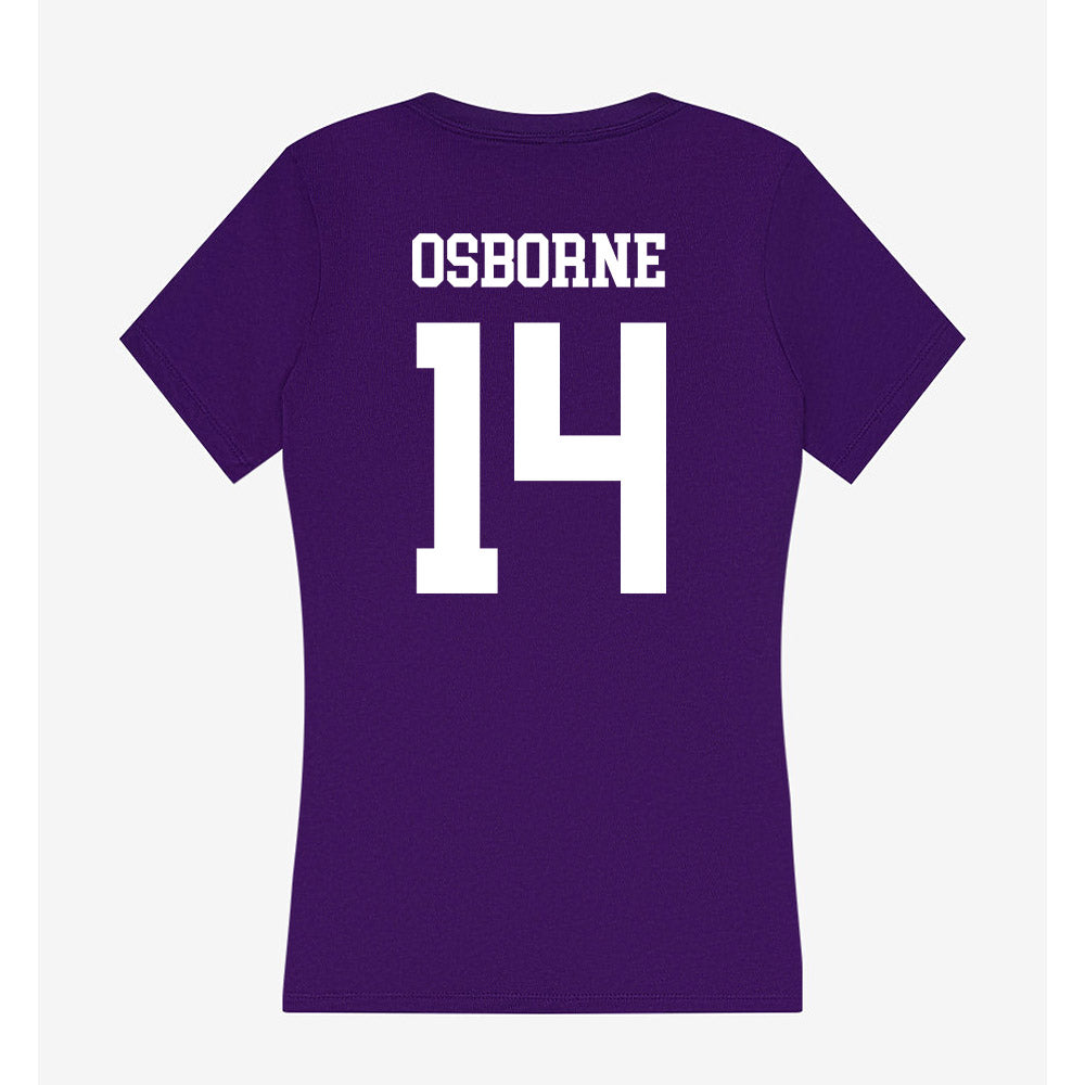 Truman - NCAA Baseball : Jacob Osborne - Women's V-Neck T-Shirt-1