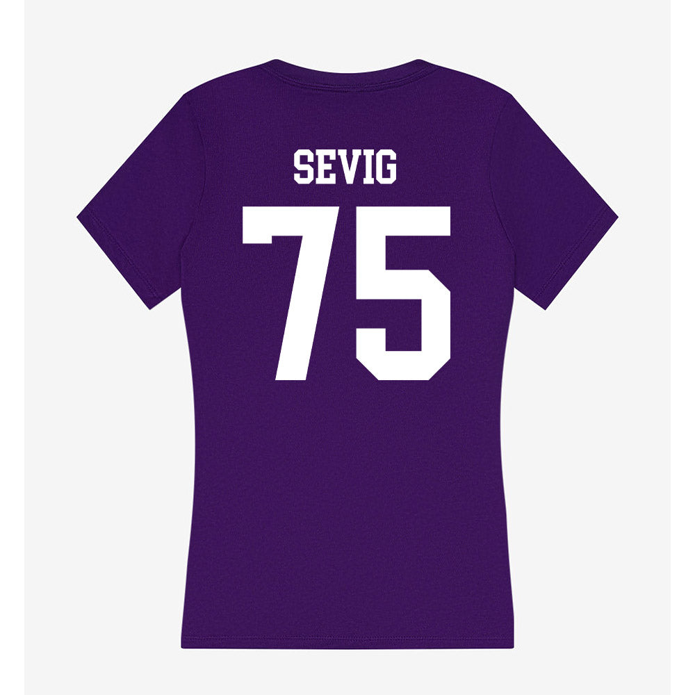 Truman - NCAA Football : Oliver Sevig - Women's V-Neck T-Shirt-1