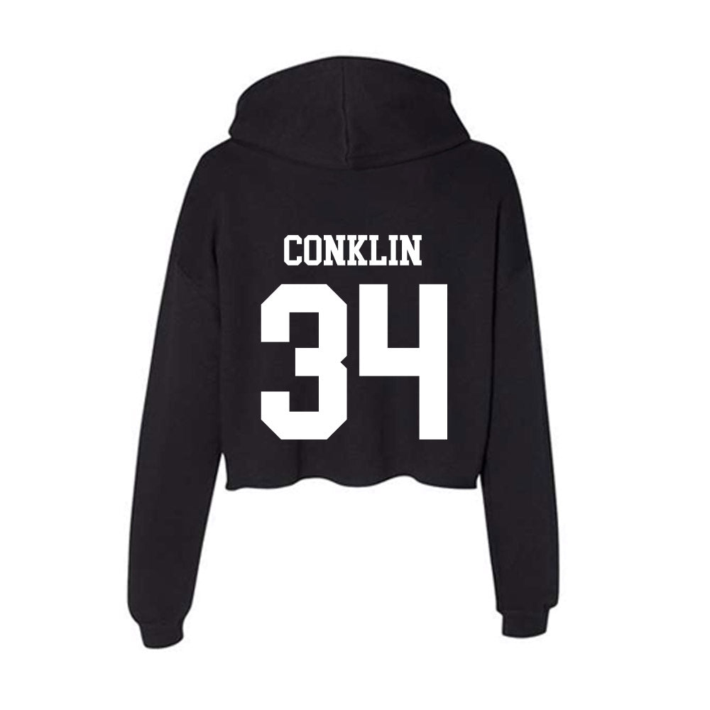 EIU - NCAA Baseball : Tyler Conklin - Women's Crop Fleece Hoodie-1