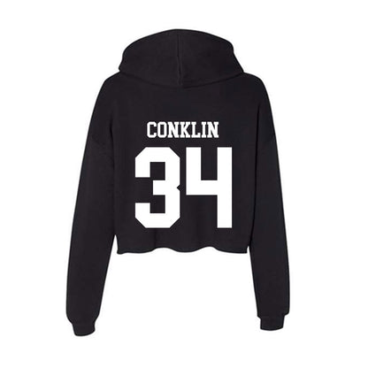EIU - NCAA Baseball : Tyler Conklin - Women's Crop Fleece Hoodie-1
