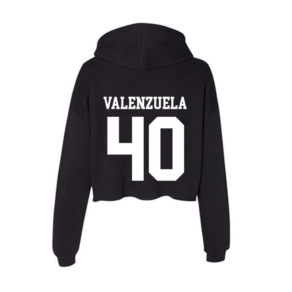 EIU - NCAA Football : Micah Valenzuela - Women's Crop Fleece Hooded Sweatshirt-1