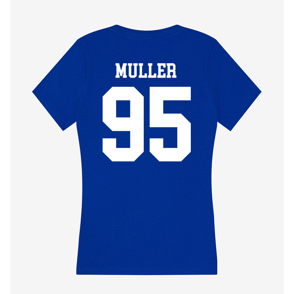 EIU - NCAA Football : Leon Muller - Women's V-Neck T-Shirt-1
