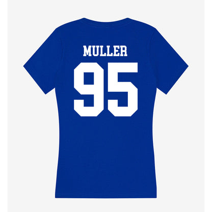 EIU - NCAA Football : Leon Muller - Women's V-Neck T-Shirt-1