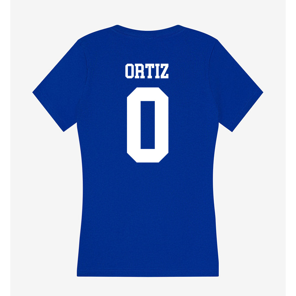 EIU - NCAA Men's Soccer : Lucas Ortiz - Women's V-Neck T-Shirt-1