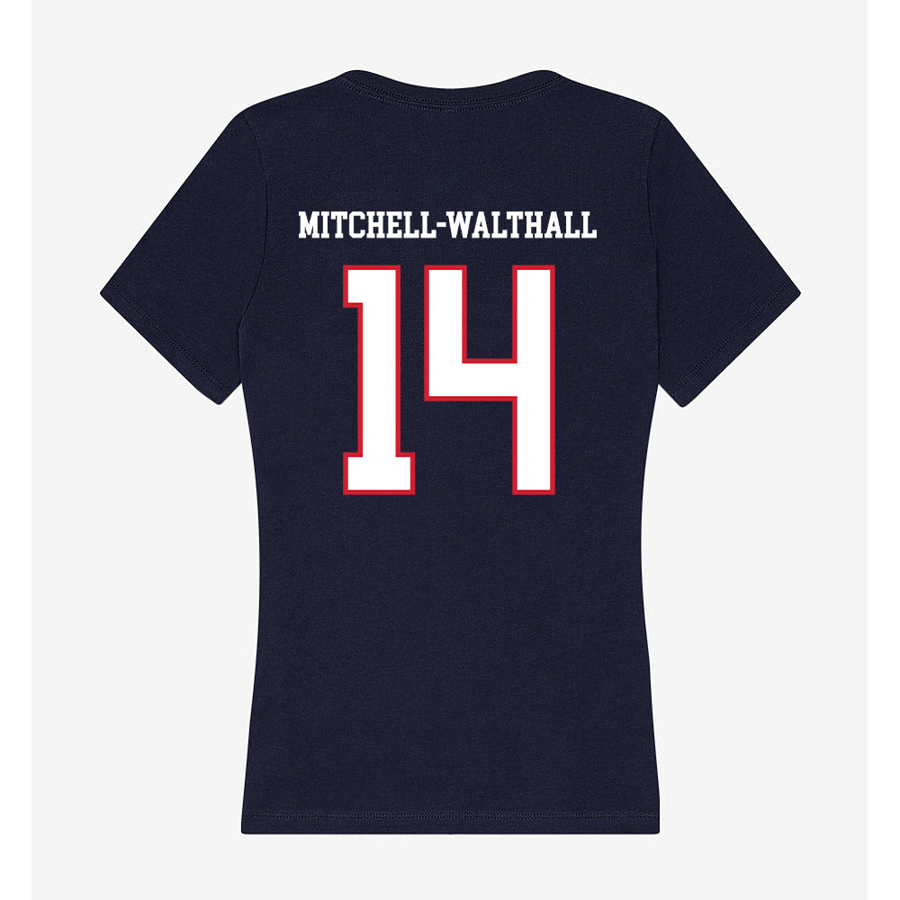 Columbus State - NCAA Women's Basketball : Laura Mitchell-Walthall - Women's V-Neck T-Shirt-1