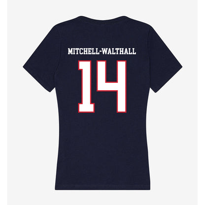 Columbus State - NCAA Women's Basketball : Laura Mitchell-Walthall - Women's V-Neck T-Shirt-1