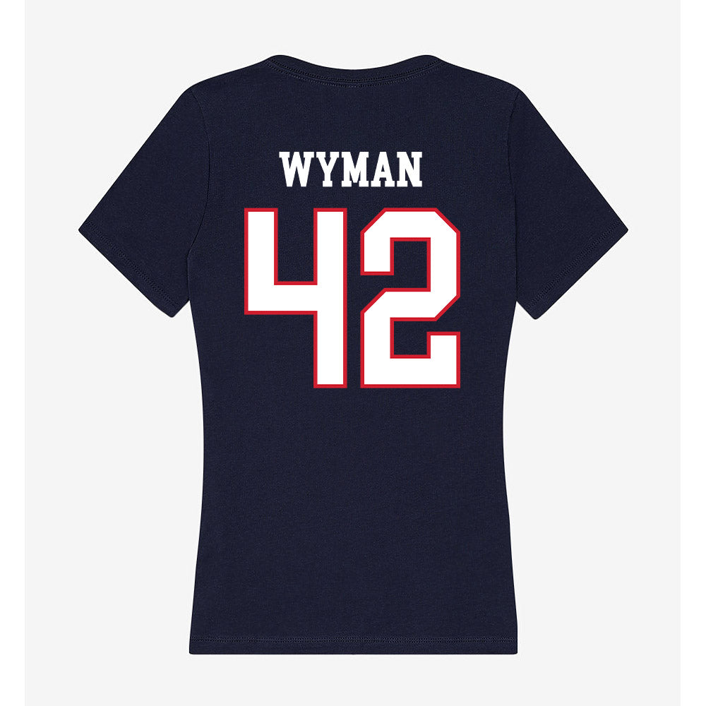 Columbus State - NCAA Women's Basketball : Kenzie Wyman - Women's V-Neck T-Shirt-1