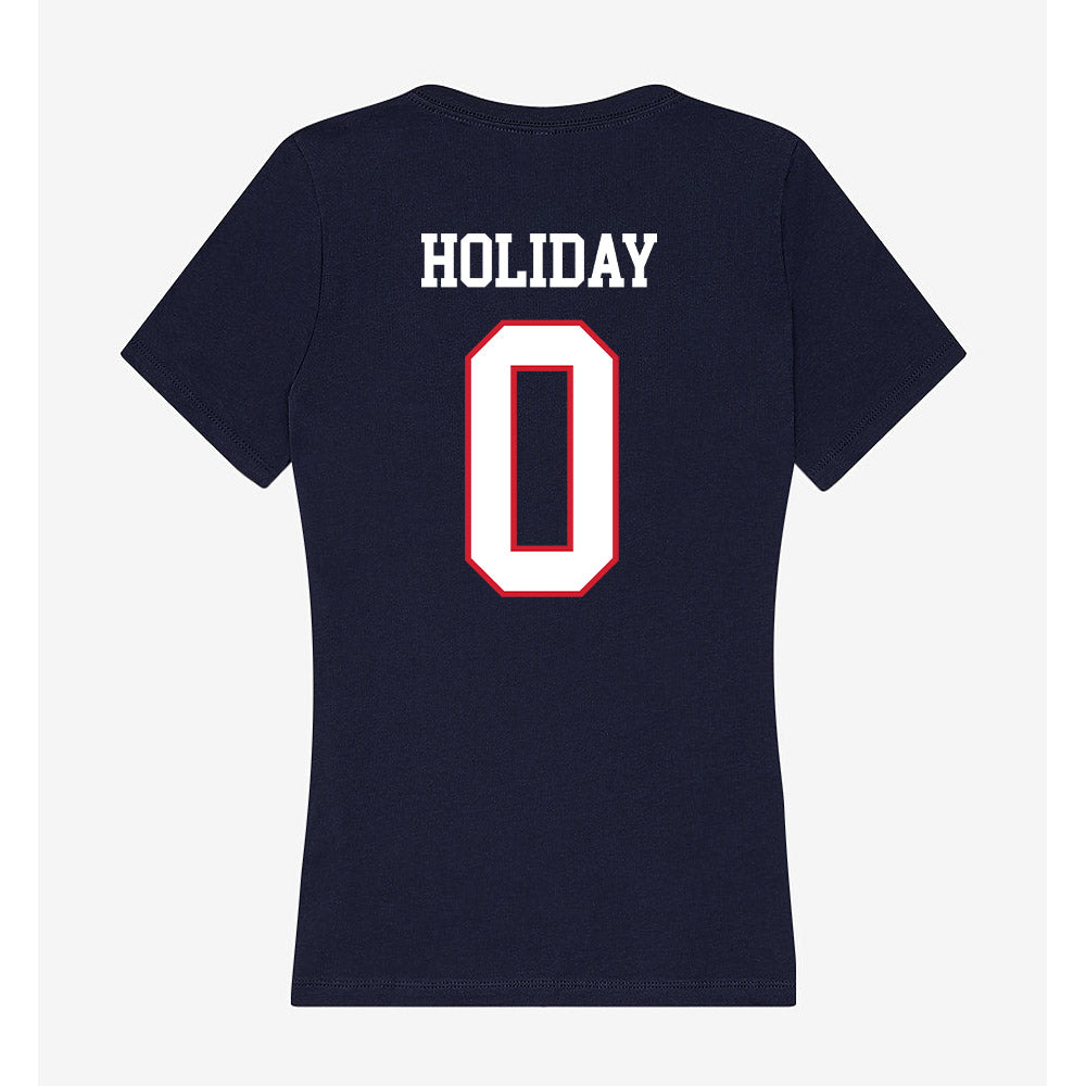 Columbus State - NCAA Women's Basketball : Kay Kay Holiday - Women's V-Neck T-Shirt-1