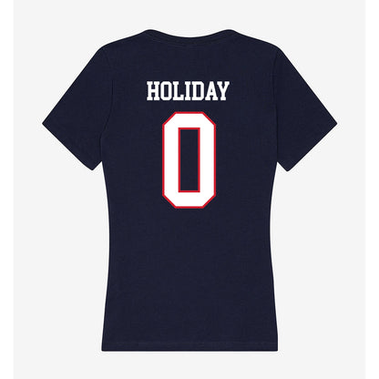 Columbus State - NCAA Women's Basketball : Kay Kay Holiday - Women's V-Neck T-Shirt-1