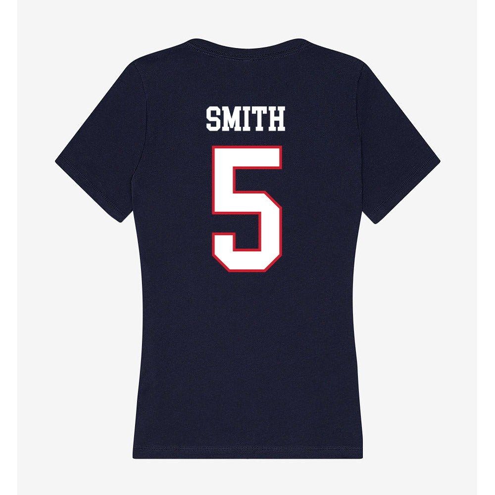 Columbus State - NCAA Men's Basketball : Aaron Smith - Women's V-Neck T-Shirt-1