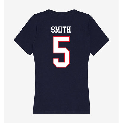 Columbus State - NCAA Men's Basketball : Aaron Smith - Women's V-Neck T-Shirt-1