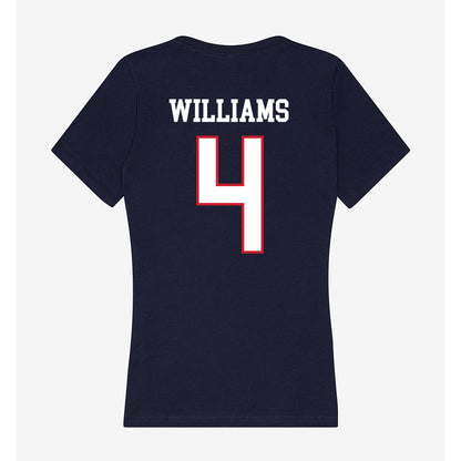 Columbus State - NCAA Women's Basketball : Nekaya Williams - Women's V-Neck T-Shirt-1