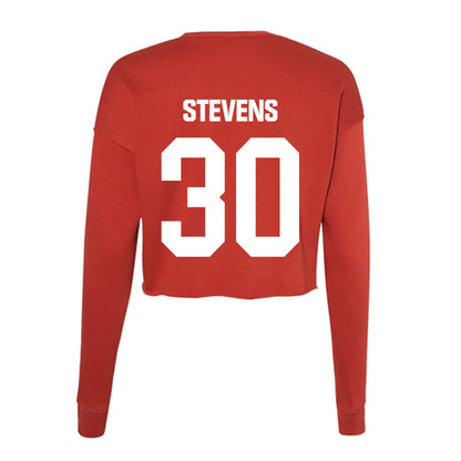 Jax State - NCAA Baseball : Ryan Stevens - Women's Cropped Crew Fleece-1