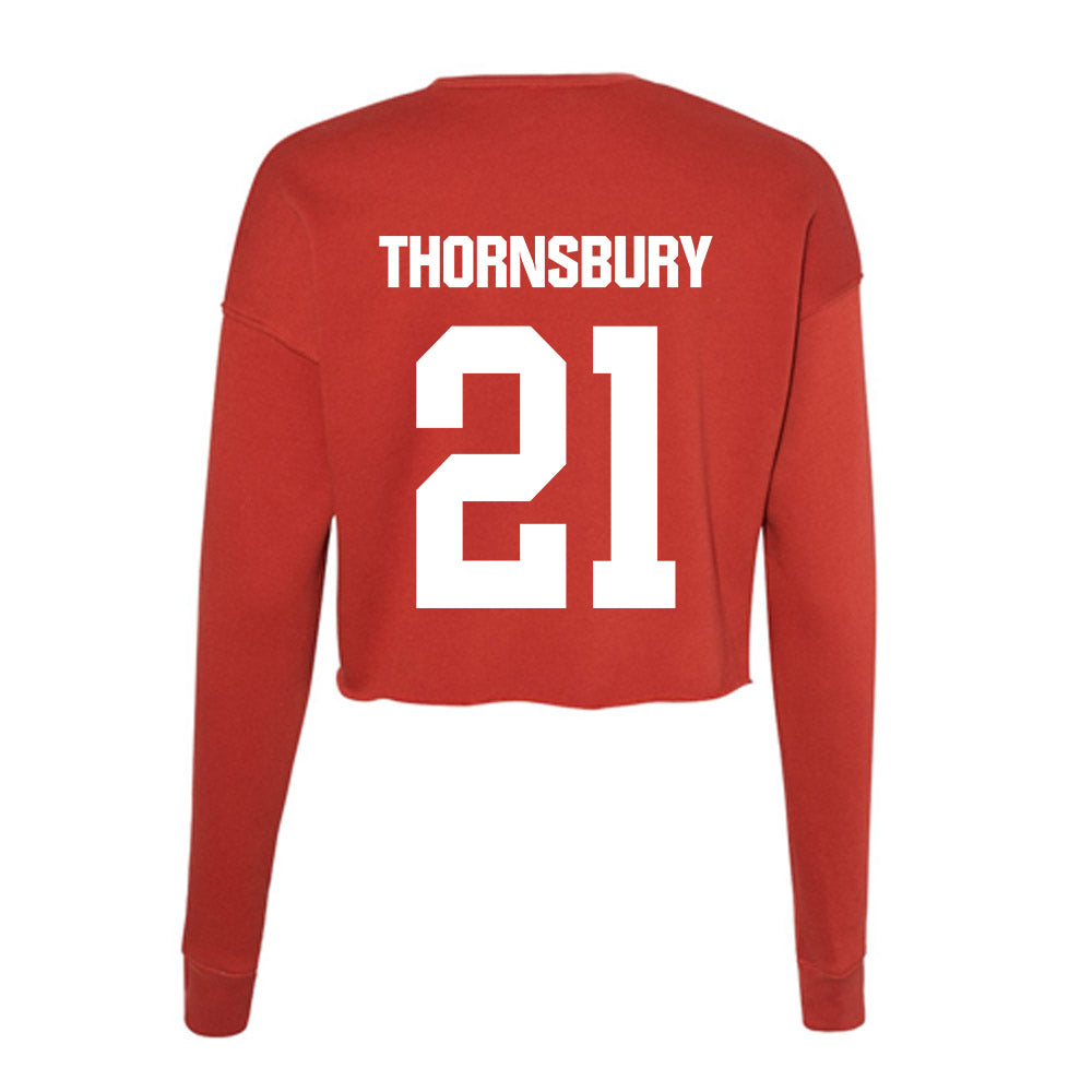 Jax State - NCAA Women's Basketball : Kyera Thornsbury - Women's Cropped Crew Fleece-1
