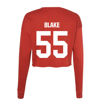 Jax State - NCAA Football : Markevian Blake - Women's Cropped Crew Fleece-1