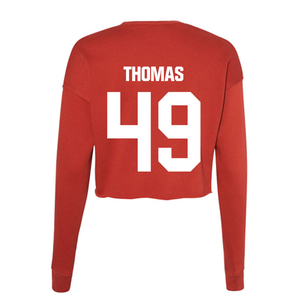 Jax State - NCAA Football : Nate Thomas - Women's Cropped Crew Fleece-1