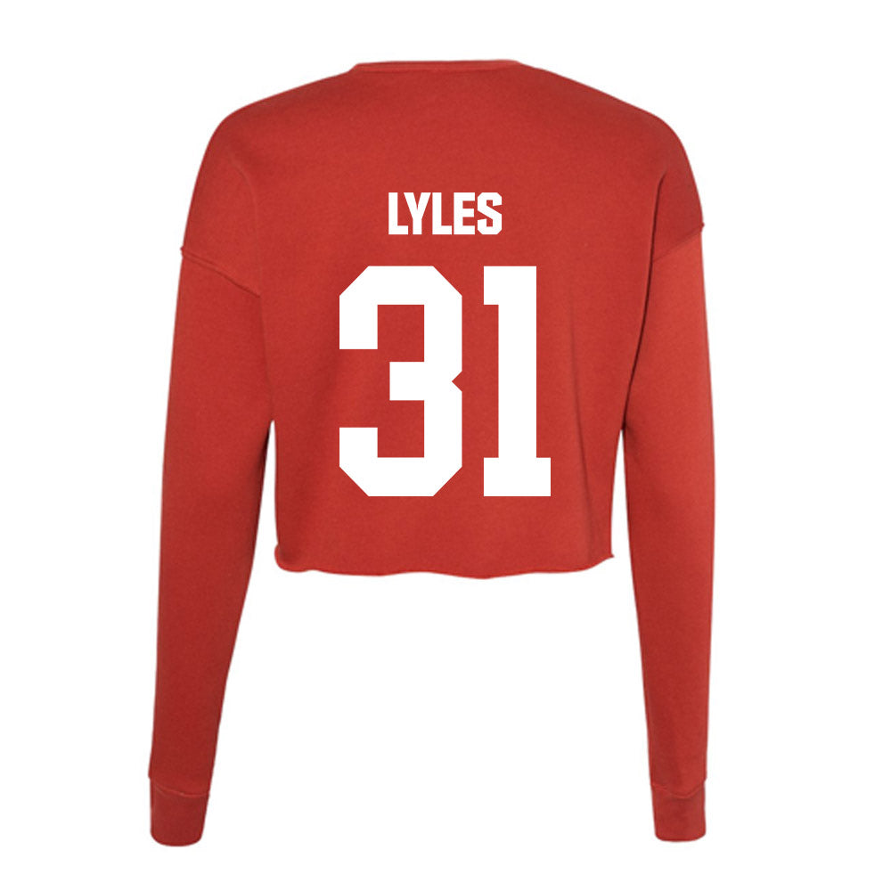 Jax State - NCAA Football : Tristan Lyles - Women's Cropped Crew Fleece-1
