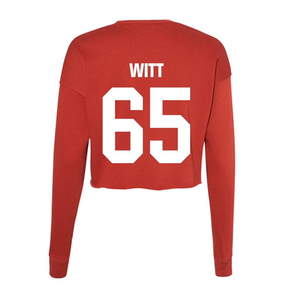 Jax State - NCAA Football : Britin Witt - Women's Cropped Crew Fleece-1