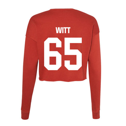 Jax State - NCAA Football : Britin Witt - Women's Cropped Crew Fleece-1