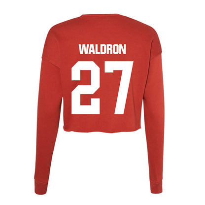 Jax State - NCAA Baseball : Taylor Waldron - Women's Cropped Crew Fleece-1