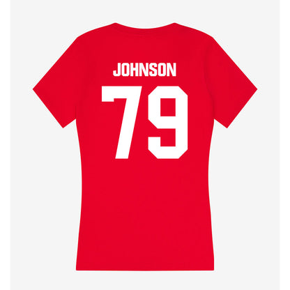 Jax State - NCAA Football : Lance Johnson - Women's V-Neck T-Shirt-1