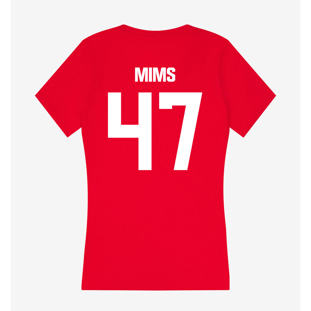 Jax State - NCAA Football : Corbet Mims - Women's V-Neck T-Shirt-1